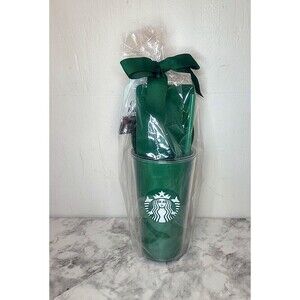Starbucks Cold Brew Coffee Concentrate Tumbler 16 oz Acrylic Cup Gift Set NEW